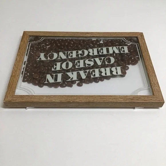 Coffee Shop Picture Bean Filled Wall Art Box Break In Case of Emergency Cafe 3D - Picture 10 of 15